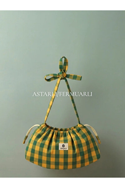 Calliopia Retro / Vintage Büzgülü Kurdele Detaylı Ayarlanabilir Askılı El ve ...