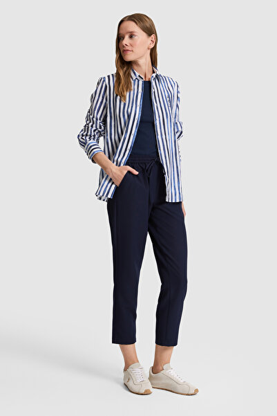U.S. Polo Assn. Kadın Lacivert Kanvas Pantolon 50321975-VR033