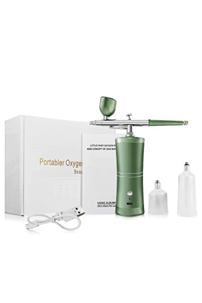 charmerprincesses OKSİJEN ENJEKTÖR Entegre Kompresörlü Akülü Airbrush Mini Bo...