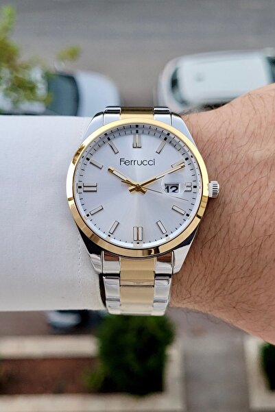 Ferrucci Gold Metallic Color 2 Year Warranty 40 mm Men's Wristwatch with Cale...