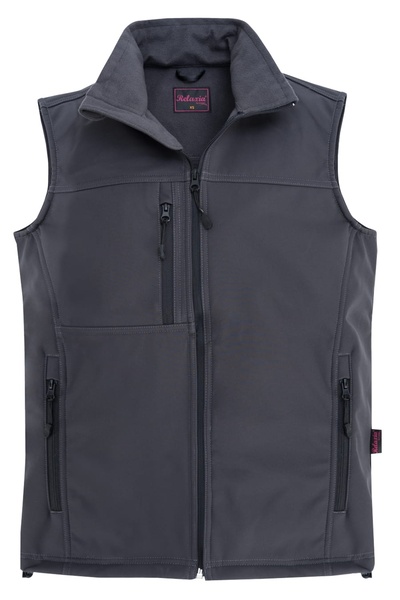 İŞMONT Vestă softshell gri pentru bărbați, cu fermoar, cu șorț pentru umăr, f...