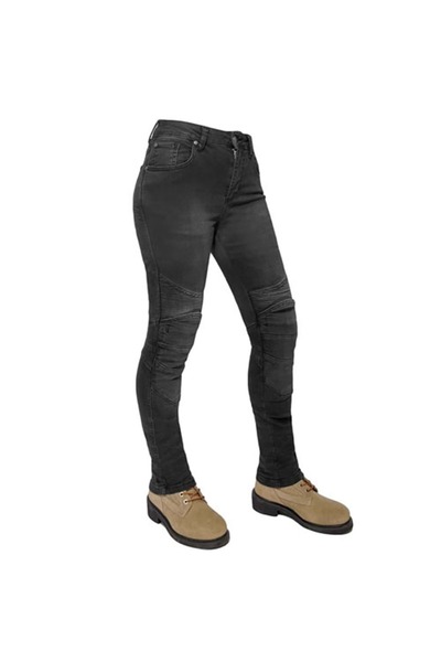 The Biker Jeans EVO Ultra Flexi Smoky Black Korumalı Motosiklet Kot Pantolonu...