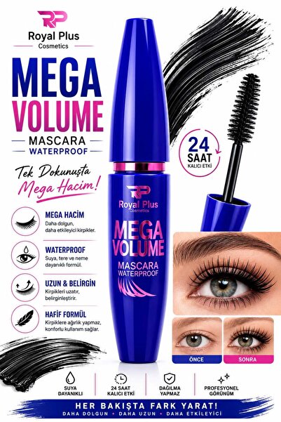 RP Royal Paris Cosmetic Yoğun Hacim Veren Mavi Maskara Dolgunlaştırıcı Akma Y...