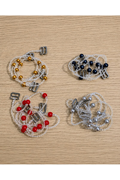 ALYA İÇ GİYİM Beaded Bra Strap 4 Pieces Colors Are Sent Mixed