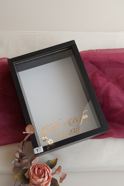 Verda Çerçeve Yeni Model 25x35 Cm Siyah Ledli Derin Gül Tasarım Çerçevesi! Pl...