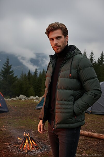 Buratti Kapüşonlu Fermuarlı Cepli Slim Fit Mont Erkek MONT 6490001