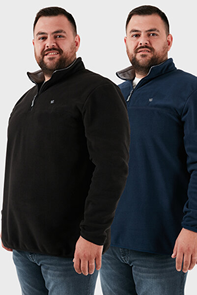 Buratti Regular Fit Anti-Pilling Plus Size Fleece-Lined Cold-Proof 2-Pack Fle...