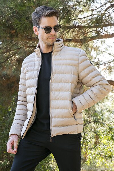 Buratti High Collar Zippered Pocket Slim Fit Puffer Coat Men's Coat 649002