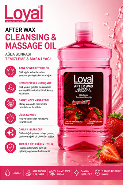 Loyal Ağda Temizleme ve Masaj Yağı Çilek Kokulu 750 ml
