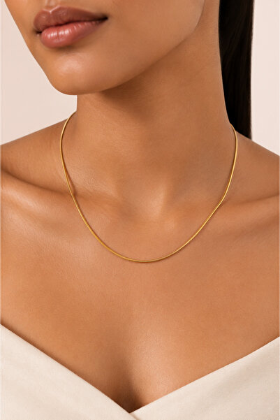Sacce Scarves&Accessories İnce İtalyan Zincir Gold Renk 45 cm
