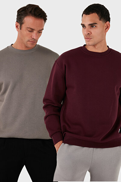 Buratti Regular Fit Crew Neck Ribbed 2-Pack Sweat Men's Sweat 5905255S2
