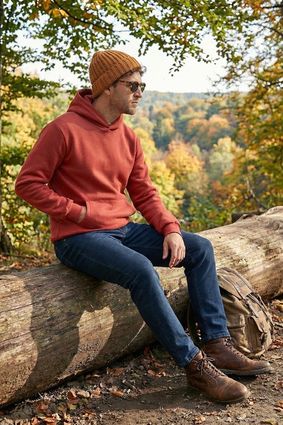 Buratti Regular Fit Hooded Kangaroo Pocket Fleece Lined Soft Sherpa Sweat Men...