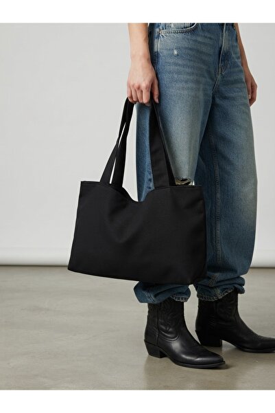 LUNAFEL Black Canvas Hand Shoulder Bag - Waterproof Fabric - Tote Tote Hand S...
