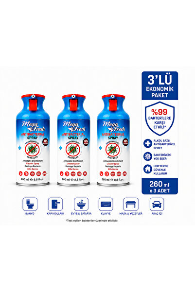 Yüzey Spreyi 260 ml x 3 Adet - Ekonomik Paket