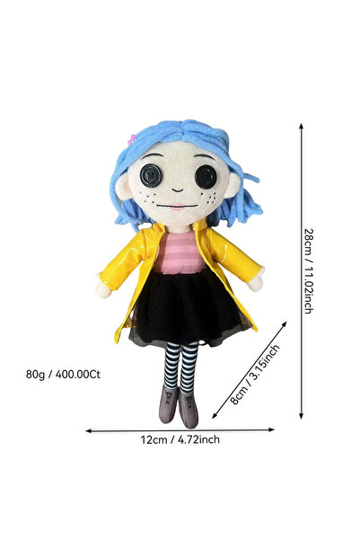 Choice B Coraline Plush Stuff Cartoon Figure Kawaii Doll Soft Pillow Ugly Kid...