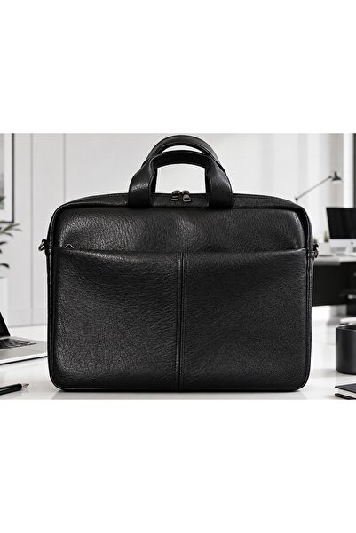 CANARİS Leather Laptop Bag 17.3 Inch Shockproof Document & Office Bag with Sh...