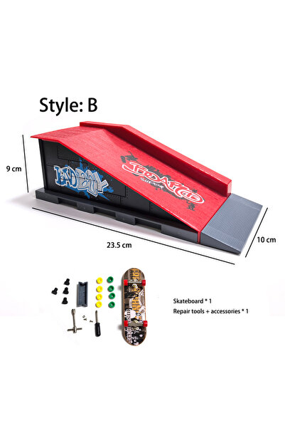 Choice1 Style-B DIY Finger Skateboard Skate Park Ramp Parts Professional Tech...