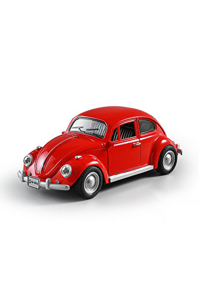 Choice سيارة بيتل حمراء بمقياس 1:18 موديل 1955، مصنوعة من سبائك معدنية، أبواب...