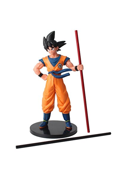 BANDAI no box Anime 22CM Top Seven Dragon Ball Stick Son Goku Figure Collecti...