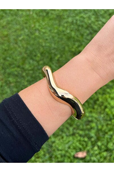 nunu takı Gold Patterned Handcuffs
