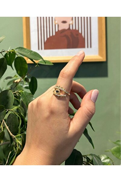 nunu takı Ring with Spiky Stone Pattern