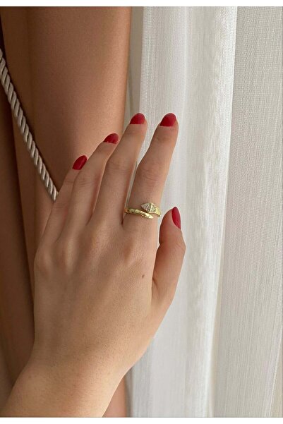 nunu takı Gold Snake Ring with Stones