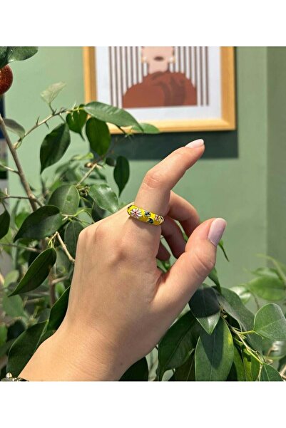 nunu takı Yellow Enamel Ring
