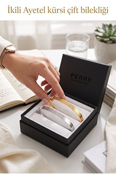 Perry Accesories ayetel kürsi dualı çift bileklik dualı bileklik erkek ve kad...