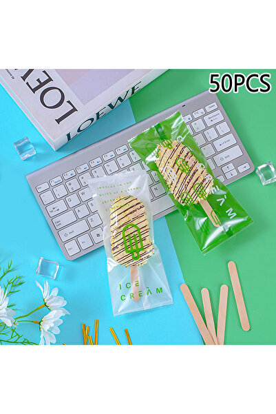 Choice1 JETTING A2 50pcs Food Grade Ice Cream Bags Disposable Plastic Popsicl...