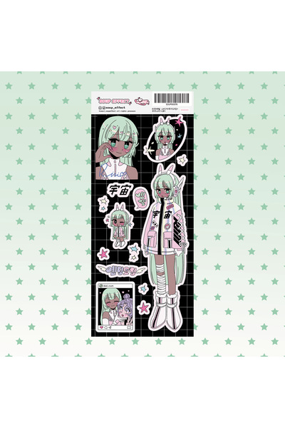 Choice5 06 Korean Cartoon Stickers Cute Sweet Cool Girl Character Stickers Ha...