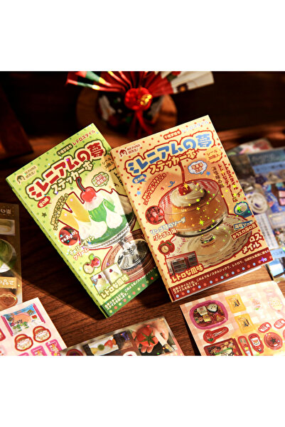 Choice C3 30 Sheets Kawaii Japanese Showa style cuisine glitter film die-cutt...