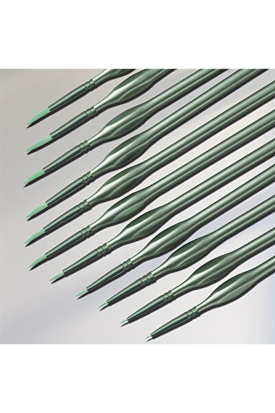 Choice1 green 11 Pcs Miniature Hook Line Pen Painting Nylon Hair Multi Shape ...