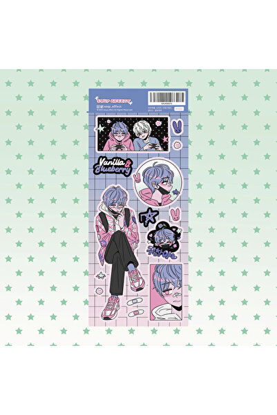 Choice6 07 Korean Cartoon Stickers Cute Sweet Cool Girl Character Stickers Ha...