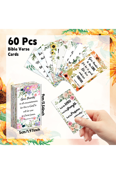 Choice 9x5cm 60pcs 60pcs/pack Bible Verse Cards Prayer Cards for Women with A...
