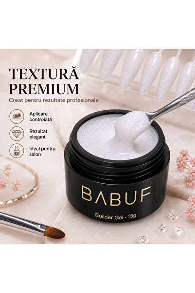 BABUF Gel de construcție autonivelant Milky Pearl BGP5, efect perlat, 15g
