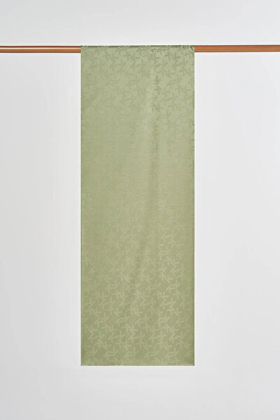 Kayra Logo Detailed Jacquard Shawl Water Green