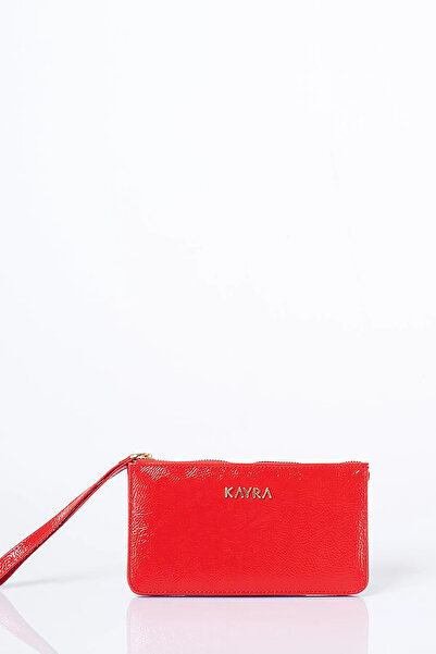 Kayra Hand Wallet with Logo Red