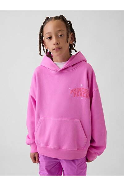 GAP Erkek Çocuk Pembe Süper Mario VintageSoft Sweatshirt