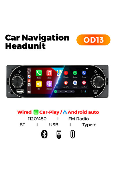 Choice10 راديو سيارة OD13 سلكي CP AA MEKEDE بشاشة 6.86 بوصة 1Din مع CarPlay و...