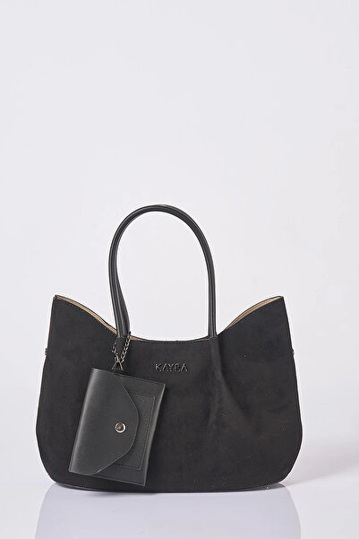 Kayra Suede Bag with Puppies Black