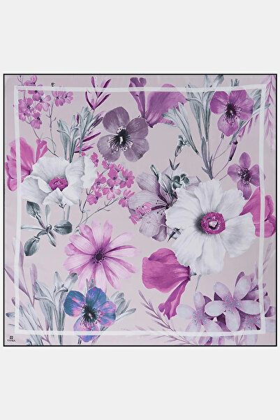 Kayra Floral Patterned Scarf Lilac