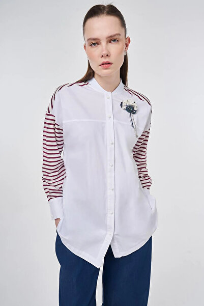 KYR Brooched Cotton Tunic Optical White