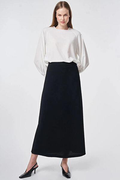 Kayra High Waist Pencil Skirt Black