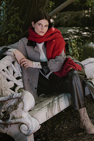Kayra Shomize Jacket with Collar and Pocket Mink