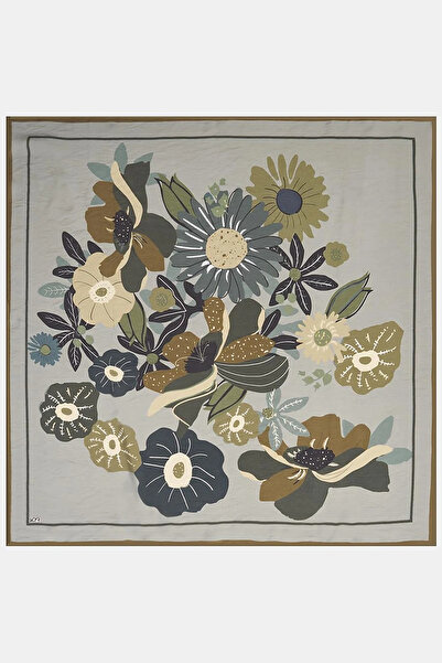 KYR Multi-Flower Pattern Viscose Scarf Mold Green