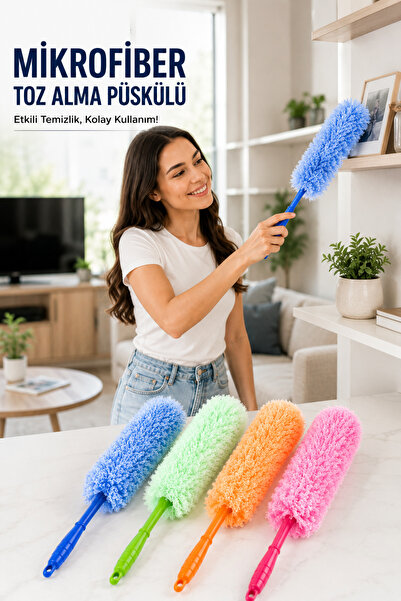 Single Microfiber Magnetic Anti-static Bendable Dusting Tassel (1 PC)