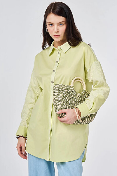 KYR Fabric Garnished Cotton Tunic Lime