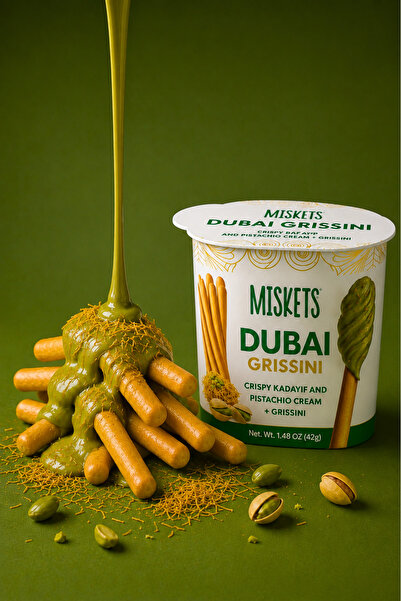 Miskets Çıtır Kadayıflı Antep Fıstık Kremalı Grissini 42 gr x 6 Adet