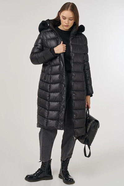 Kayra Logo Detaylı Anorak Mont Siyah