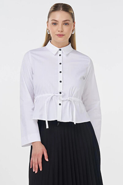 KYR Embroidery Detailed Cotton Blouse Optical White